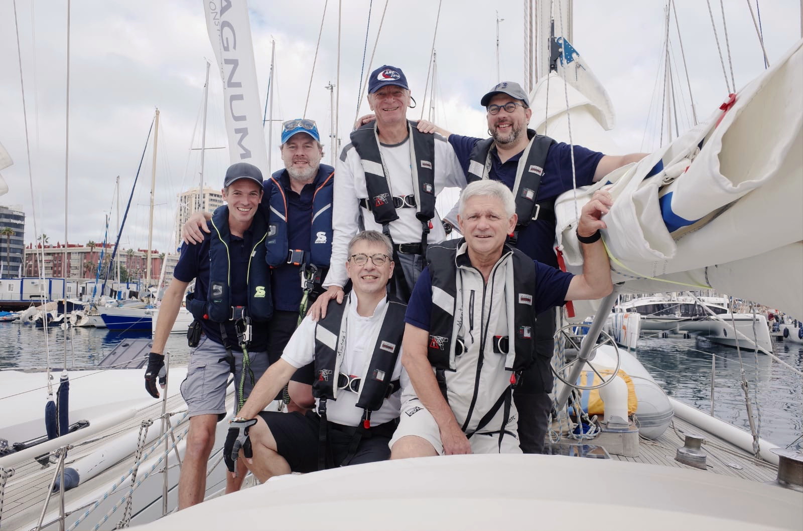 Markus Bocks and his ARC Crew 2019 on SY Montana, Swan48