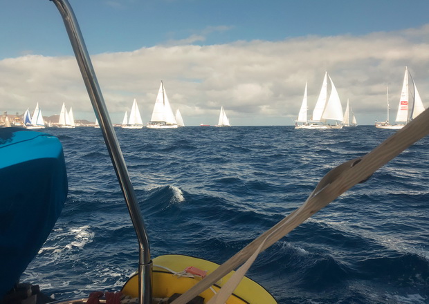 Start der ARC 2019 vor Las Palmas an Bord der SY Montana, Swan 48