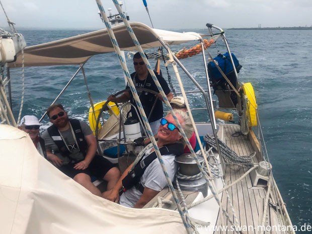 SY Montana, Swan 48 startet die Atlantiküberquerung in Guadeloupe