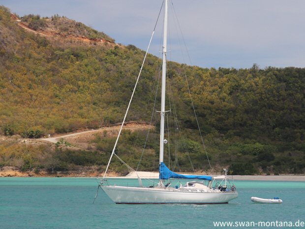 SY Montana, Swan 48 at anchor in Jolly Harbour, Antigua